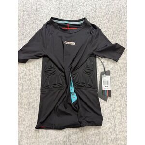 Moolah Kicks Womens Padded Compression Top Black Rib Protection Shirt ‎ M